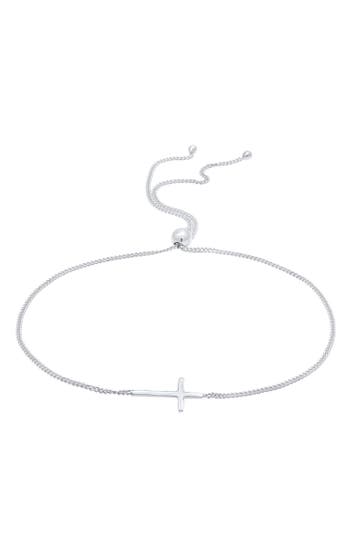 ELLI Armband Kreuz Religion Symbol Verstellbar 925 Silber Silber