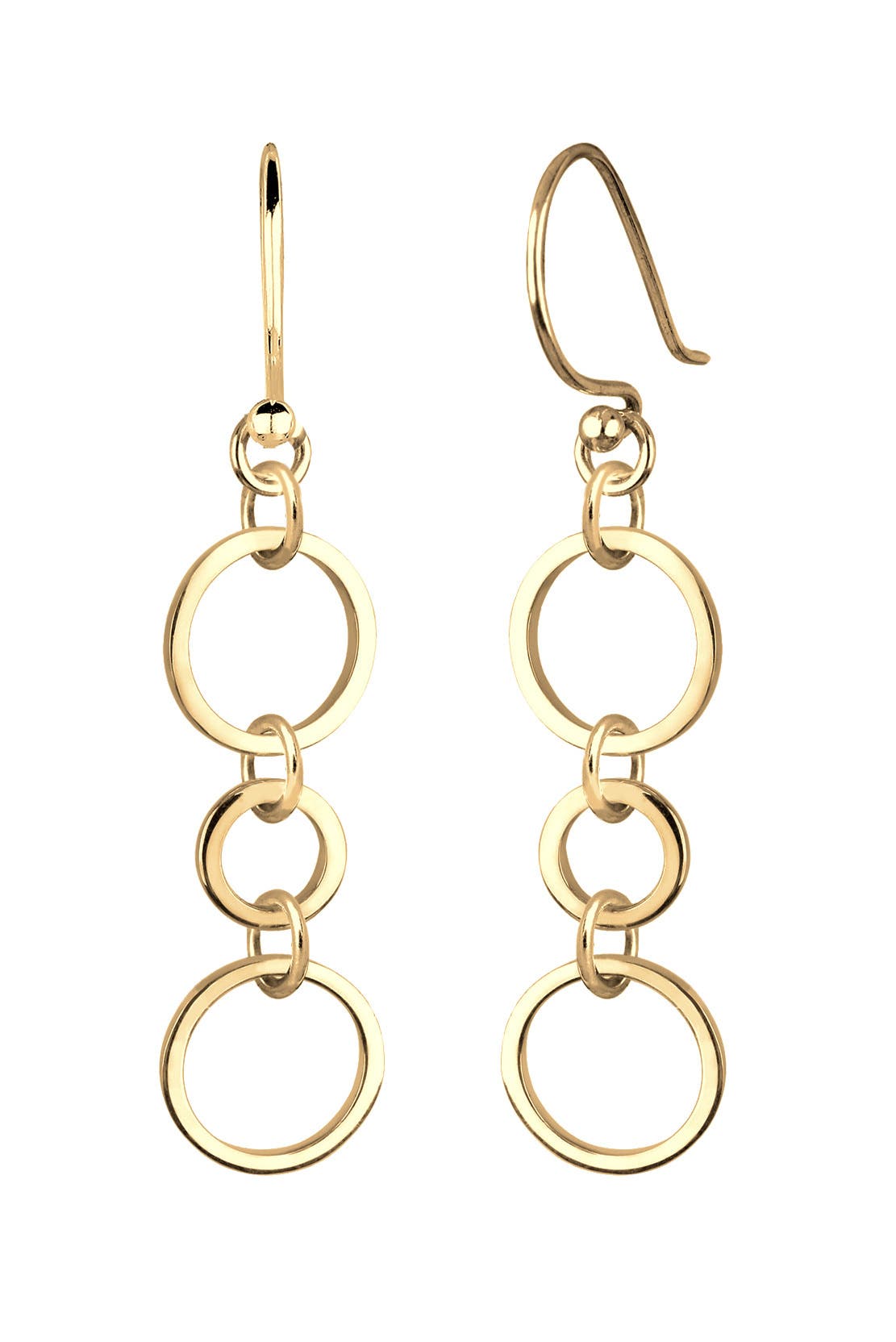 ELLI Ohrringe Ringe Kreise Geo Elegant Filigran 925 Silber vergoldet Gold, Bild 1