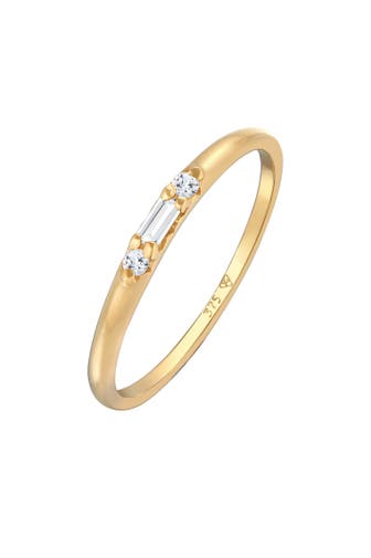ELLI PREMIUM Ring Topas Baguette Verlobung 375 Gelbgold Gold