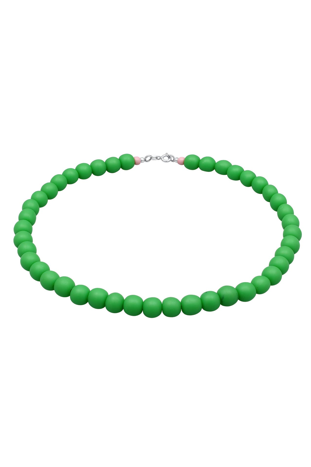 ELLI Kette Harz Glas Perlen Modern 925 Silber Grün, Bild 1