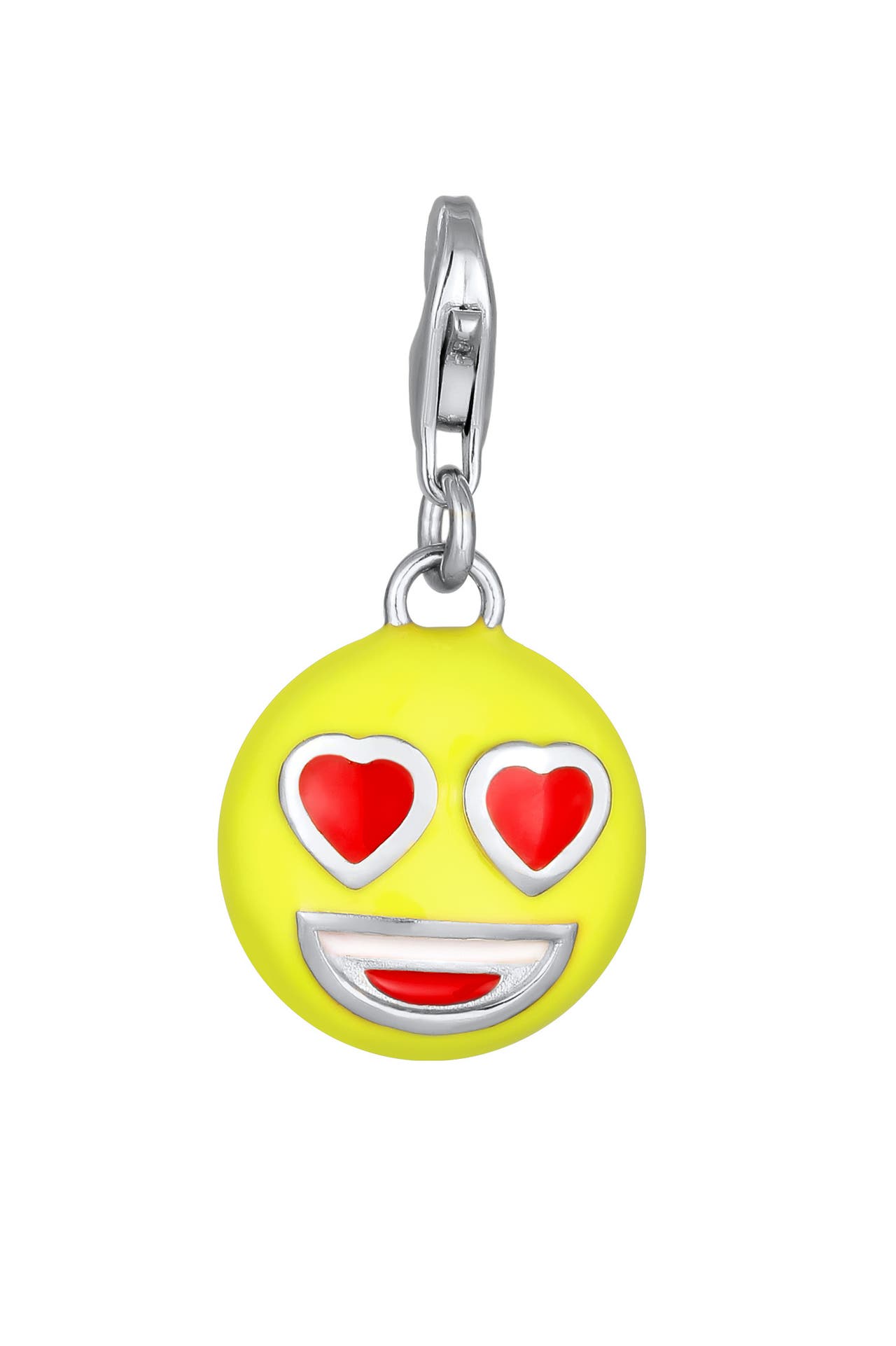 ELLI Charm Anhänger Smiling Face Herz Emoji 925 Sterling Silber, Bild 1