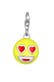 Charm Anhänger Smiling Face Herz Emoji 925 Sterling Silber