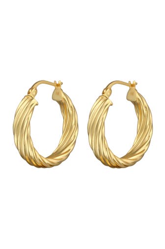 ELLI Ohrringe Creolen Twisted 925 Sterling Silber Gold