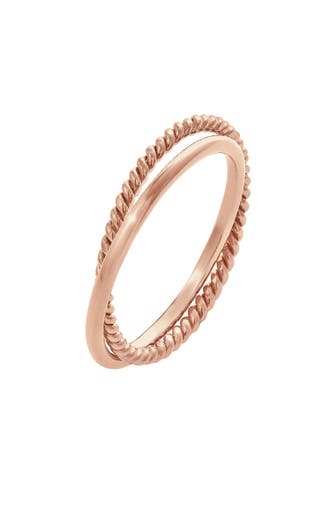 ELLI Ring Wickelring Klassik Fein Gedreht Schmuck Geschenk 925 Silber Rosegold