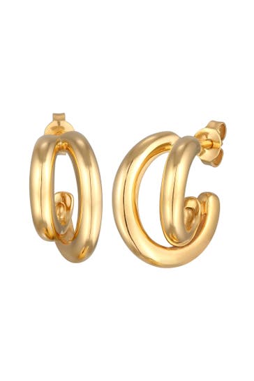 ELLI PREMIUM Ohrringe Cerolen 925 Sterling Silver Gold