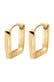 Ohrringe Creole Quadrat Form 925 Sterling Silber Gold