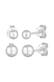 Ohrringe Kugel Ohrstecker 2er Set 925 Silber Silber