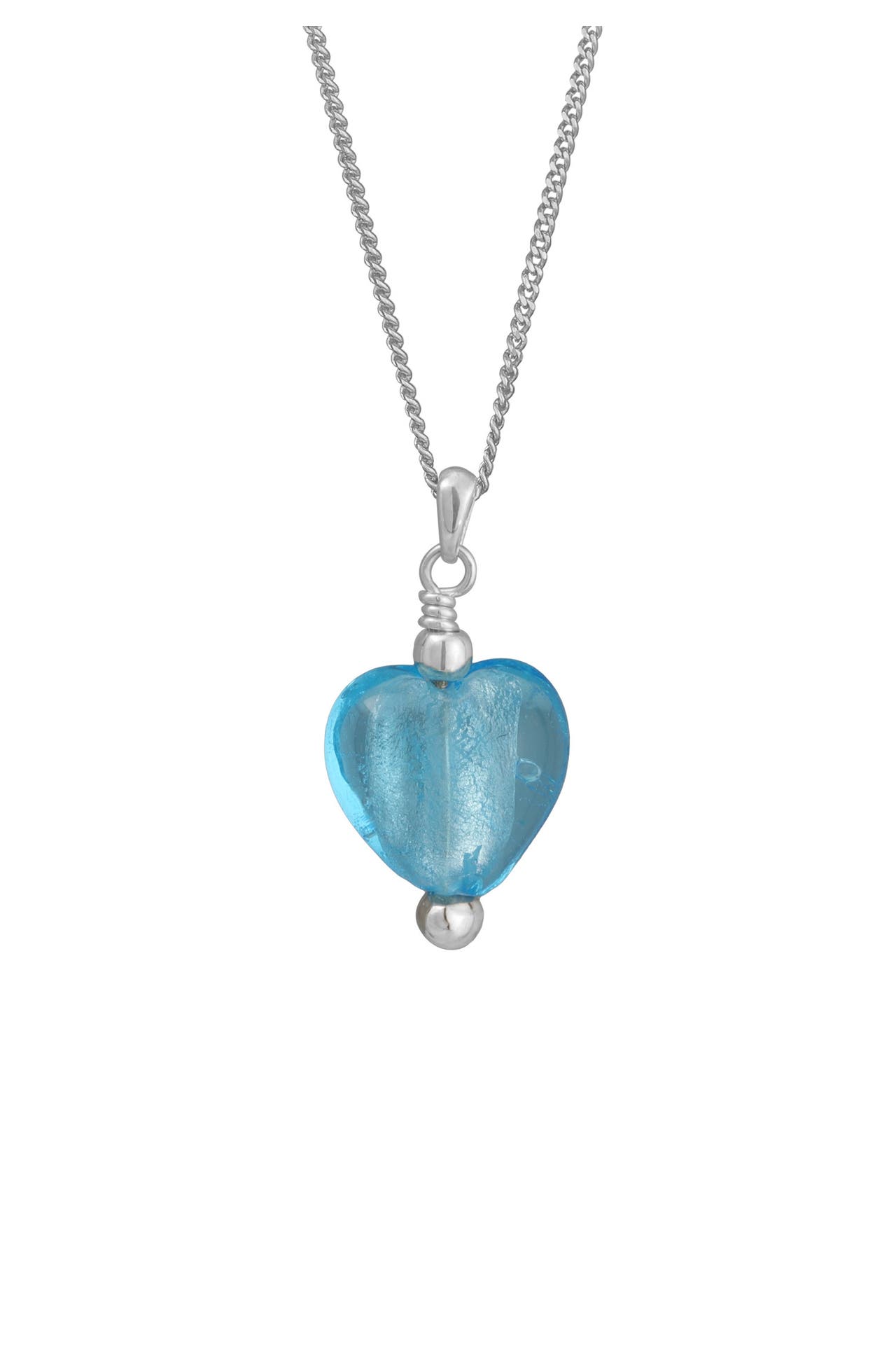 NENALINA Kette Muranoglas Herz Liebe 925 Silber Blau, Bild 1