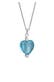 Kette Muranoglas Herz Liebe 925 Silber Blau