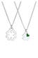 Kette Kleeblatt Herz Anhänger Mutter Kind Set 925 Silber Silber