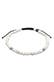 Armband Herren Heishi Glas Beads Textilband 925 Silber Silber