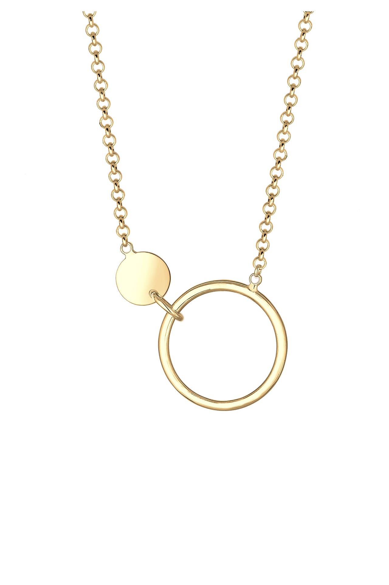 ELLI Kette Erbskette Kreis Plättchen Geo Design 925 Sterling Silber Gold, Bild 1