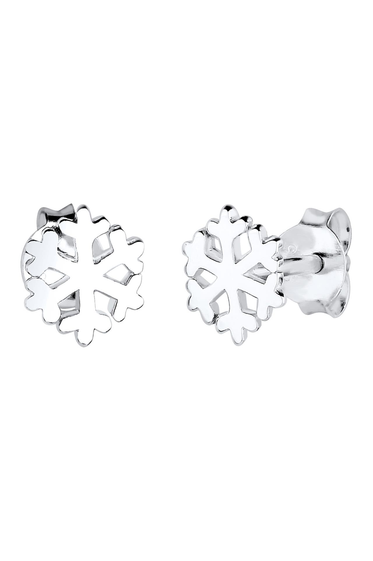 ELLI Ohrringe Schneeflocke Eis Winter Schnee Filigran 925 Silber Silber, Bild 1