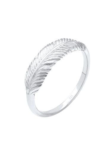ELLI Ring Silberring Feder 925 Sterling Silber Silber