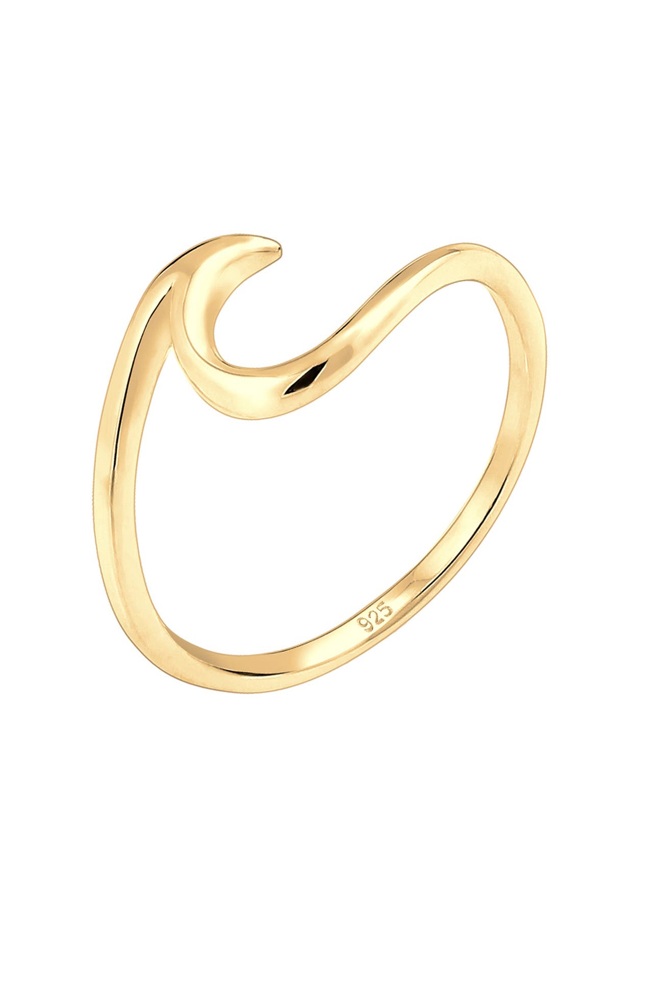 ELLI Ring Wellen Wave Maritim Meer 925 Silber Gold, Bild 1
