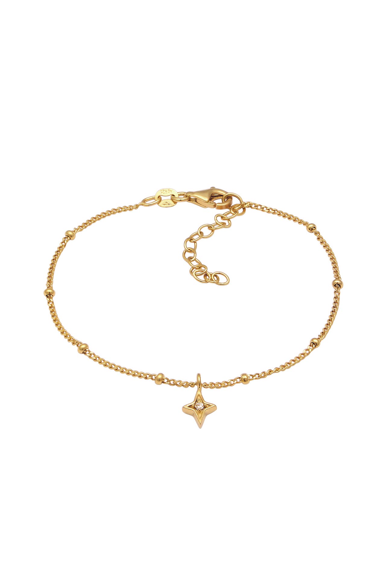 ELLI Armband Stern Weiß 925 Sterling Silber, mit Kristallen von Swarovski® Gold, Bild 1