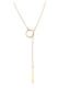Kette Y-Kette Kreis Stab Feminin 925 Silber Gold