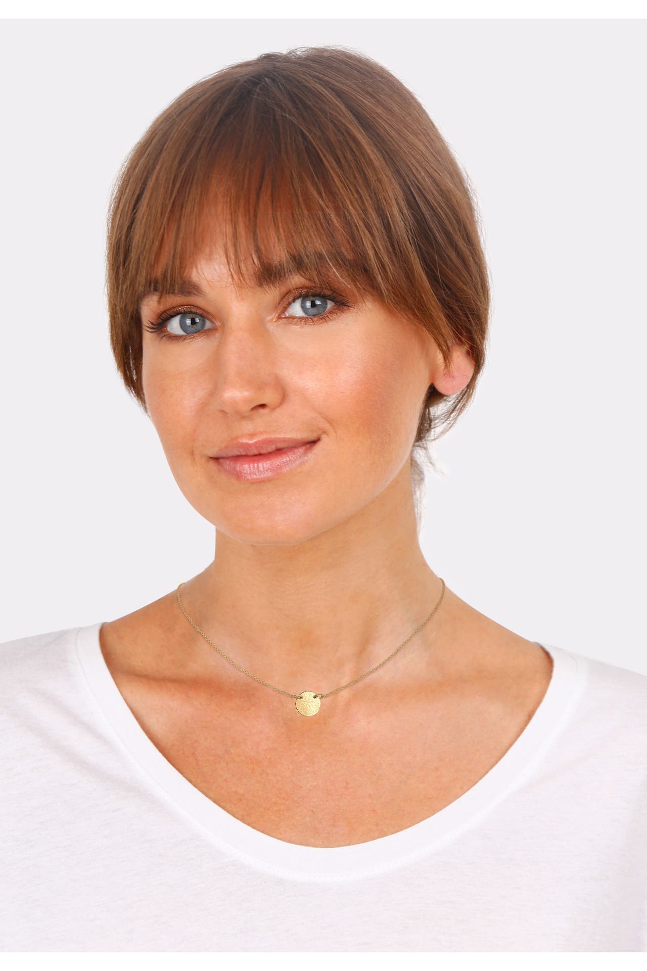 ELLI Kette Choker Plättchen Anhänger 925 Sterling Silber Gold, Bild 1