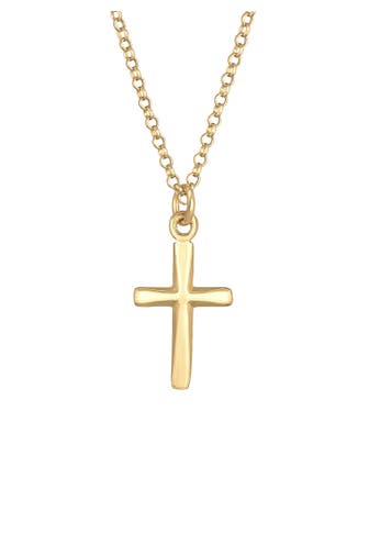 ELLI Kette Kreuz Filigran Glauben Symbol 925 Silber Gold