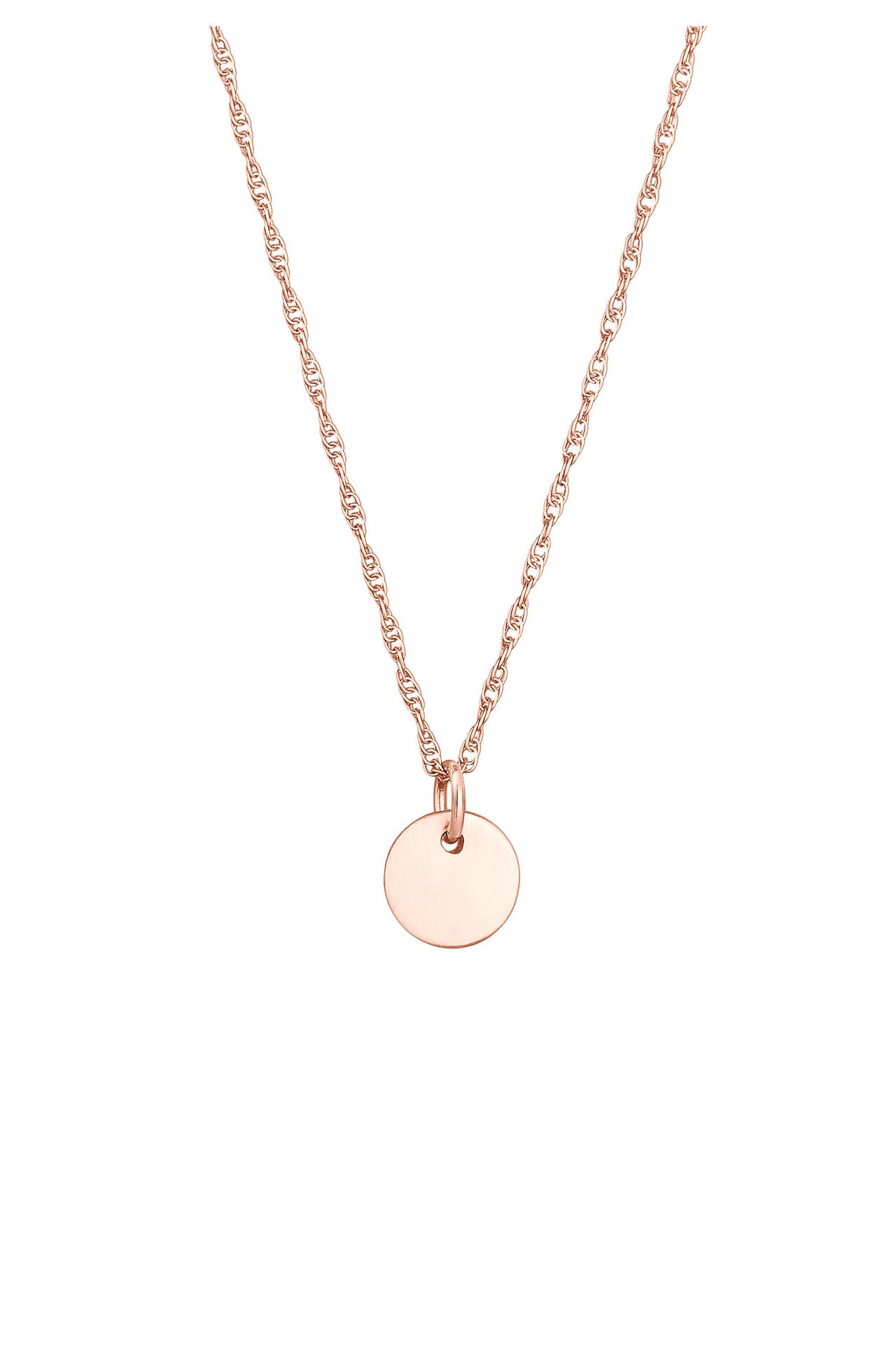 ELLI Kette Plättchen Rund Gedrehte Kette 925 Silber Rosegold, Bild 1