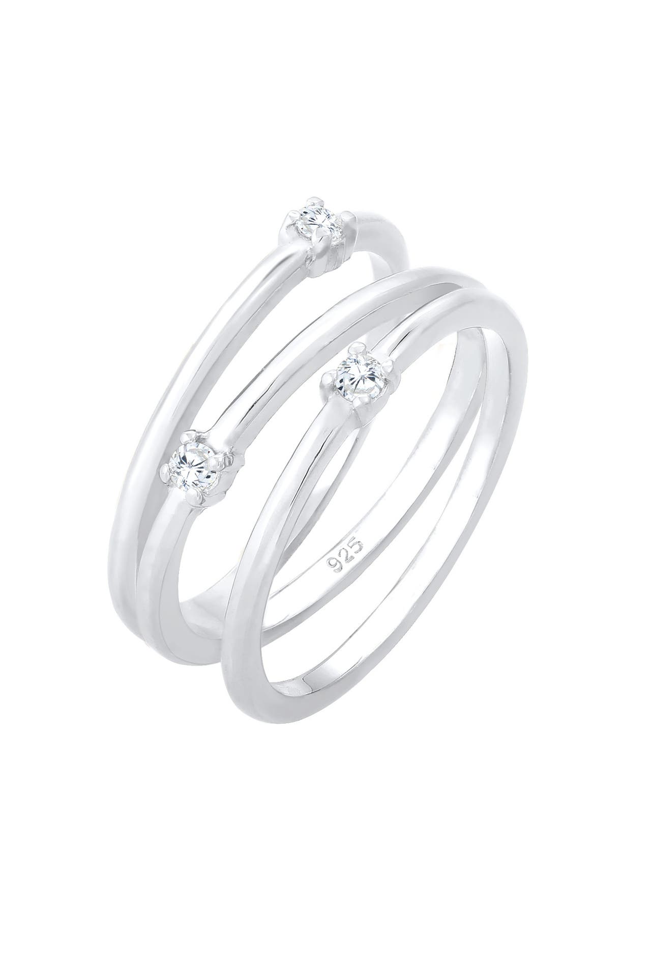 ELLI Ring Wickelring Zirkonia Filigran 925 Silber Silber, Bild 1