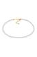 Fusskettchen Perlen Synthetisch Klassik Basic 925 Silber Gold
