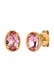 Ohrringe Ohrstecker Oval Rosa 925 Sterling Silber, mit Kristallen von Swarovski® Gold