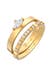 Ring Solitär Eternity Zirkonia Verlobung Set 925 Silber Gold