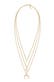 Kette Halbmond Layer Kristalle Silber Gold