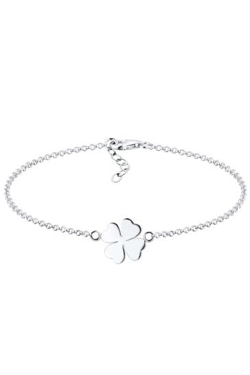 ELLI Armband Kleeblatt Glücksbringer Symbol Talisman Schmuck Geschenk 925 Silber Silber