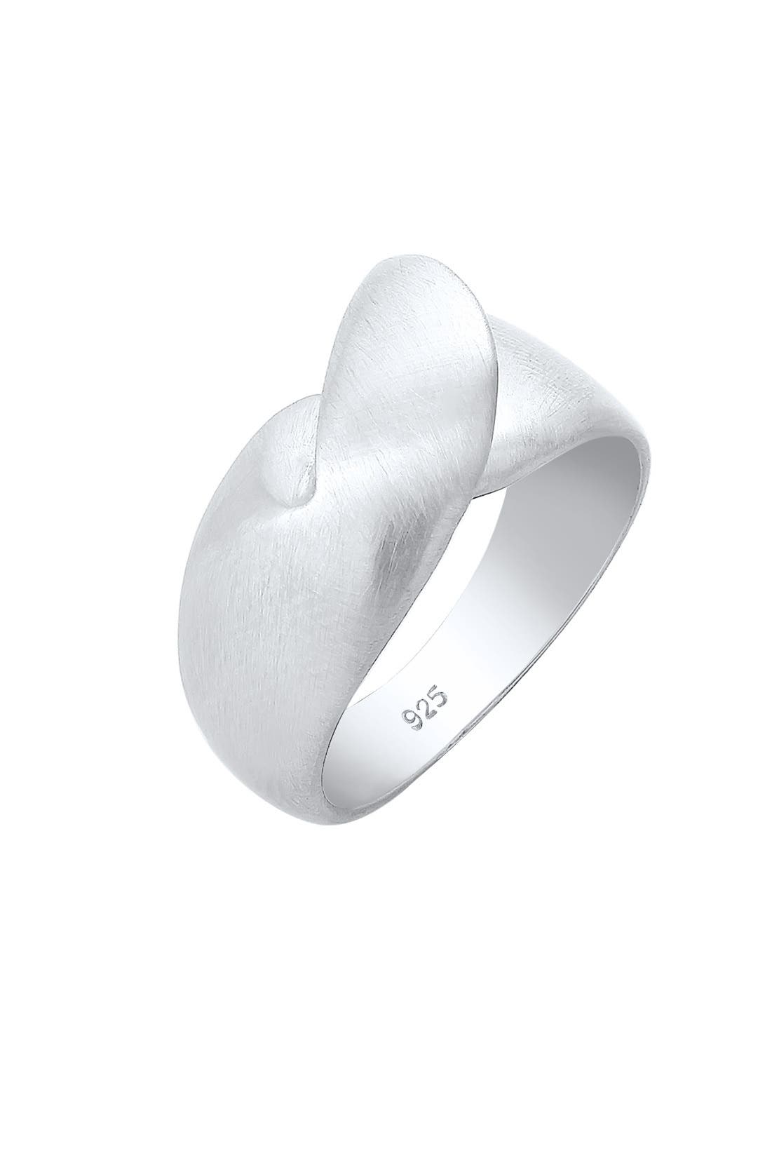 ELLI Ring Bandring Wellen Organic Geo Matt Knoten 925 Silber, Bild 1