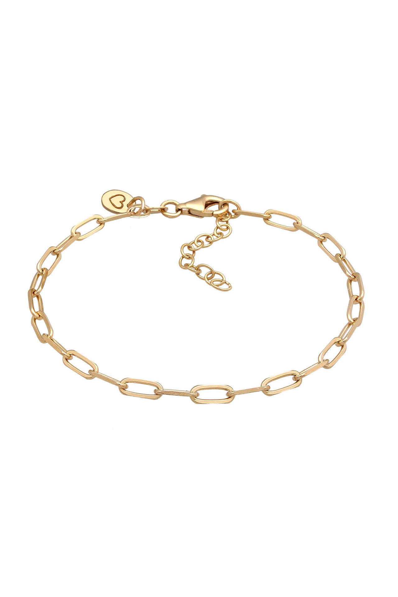 ELLI Armband Gliederarmband Charmträger Herz 925 Sterling Silber Gold, Bild 1