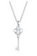 Kette Schlüssel Diamant Weiß Brillantschliff (0.015 ct) 925 Sterling Silber Weiß