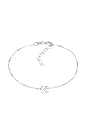 ELLI Armband Buchstaben Initialen Anhänger K 925 Silber Silber