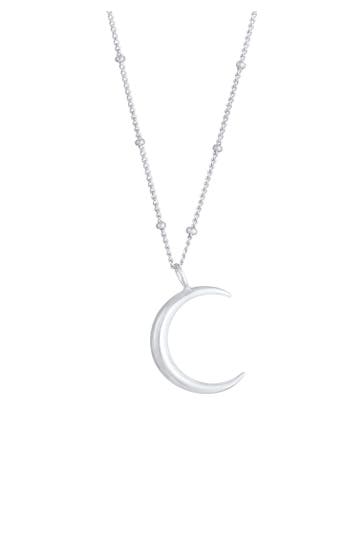 ELLI Kette Halbmond Moon Sichel Astro 925 Silber Silber