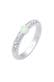 Ring Glas Kristalle Synthetischer Opal 925 Sterling Silber Silber