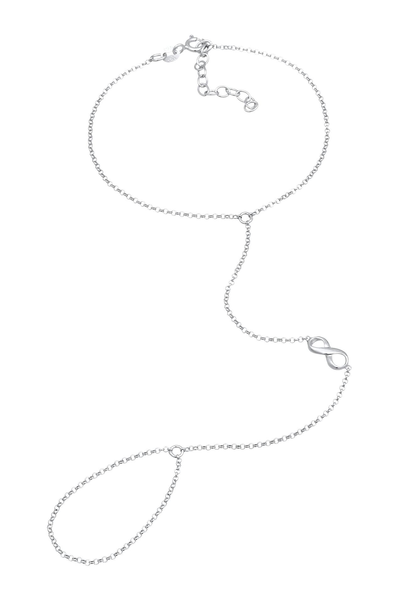 ELLI Armband Handchain Infinity 925 Silber Silber, Bild 1
