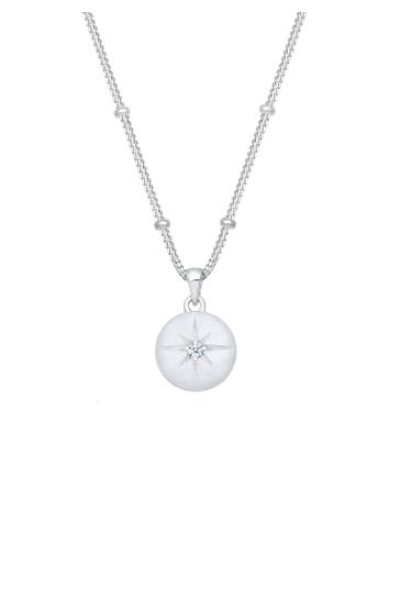 ELLI DIAMONDS Kette Stern Diamant (0.03 ct) 925 Sterling Silber Silber