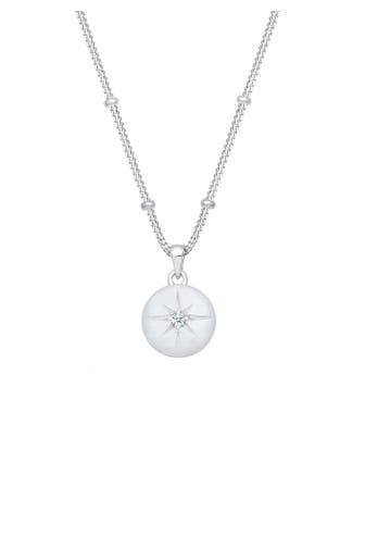 ELLI DIAMONDS Kette Stern Diamant (0.03 ct) 925 Sterling Silber Silber