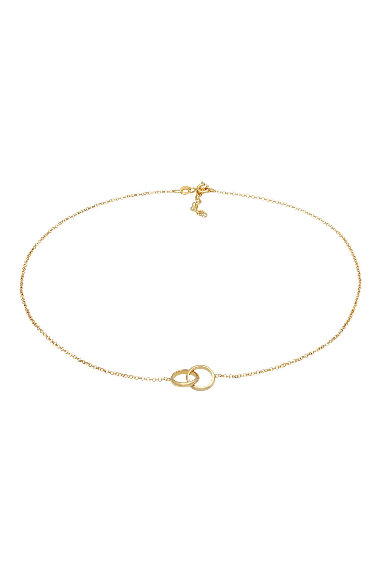 ELLI Kette Choker Ringe Kreis Minimal Trend 925 Silber Gold, Bild 1