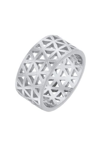 ELLI Ring Bandring Lebensblume Blume 925 Silber Silber