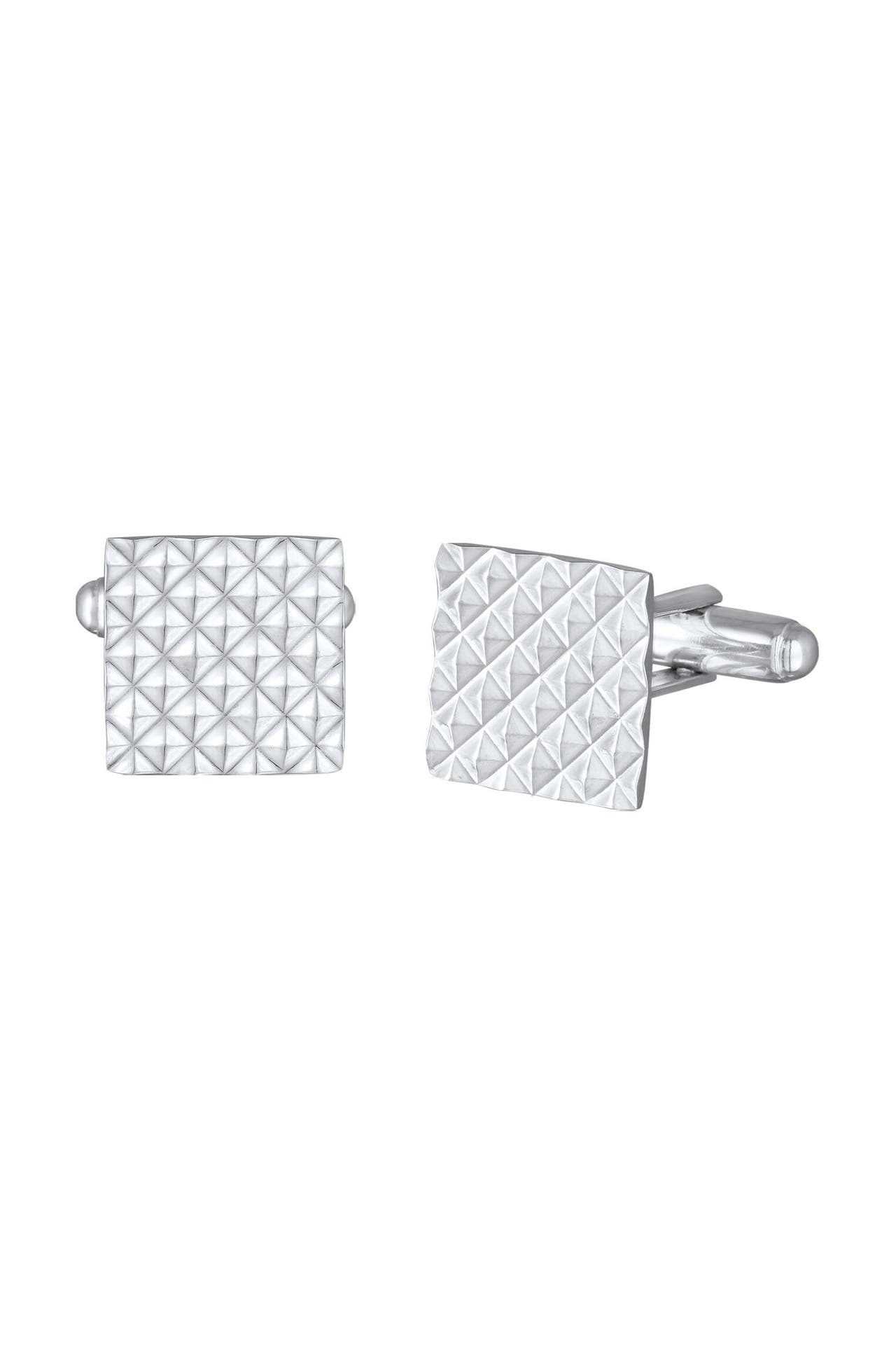 KUZZOI Manschettenknöpfe Klassisch Pyramiden Design 925 Silber Silber, Bild 1