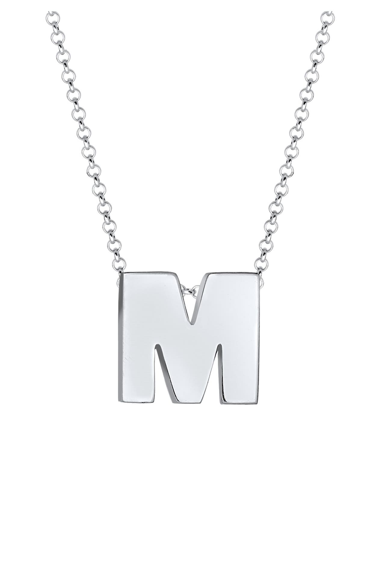 ELLI Kette Buchstabe M Initialen 925 Sterling Silber Silber, Bild 1