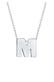 Kette Buchstabe M Initialen 925 Sterling Silber Silber