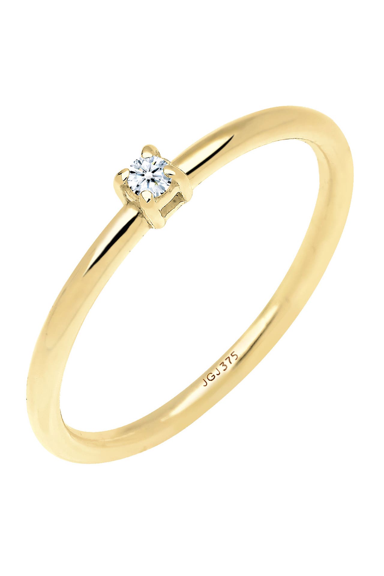 ELLI DIAMONDS Ring Diamant Weiß Brillantschliff (0.03 ct) 375 Gelbgold, Bild 1