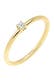 Ring Diamant Weiß Brillantschliff (0.03 ct) 375 Gelbgold