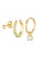 Ohrringe Stecker Earcuff Creole (3 tlg) 925 Silber Gold