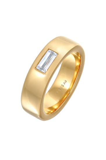 ELLI PREMIUM Ring Bandring Topas Elegant 925 Silber rhodiniert Gold