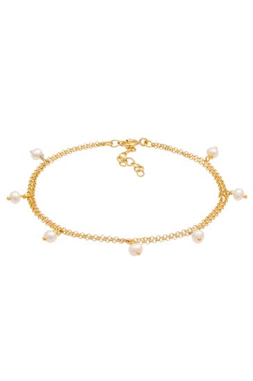 ELLI Armband Armkette Süsswasserperlen 925 Silber Gold