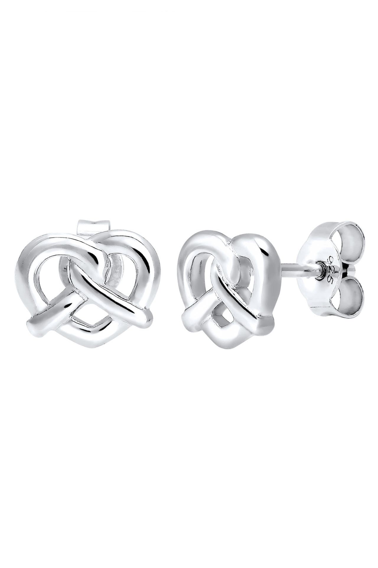 ELLI Ohrringe Brezel Herz Liebe 925 Silber Silber, Bild 1